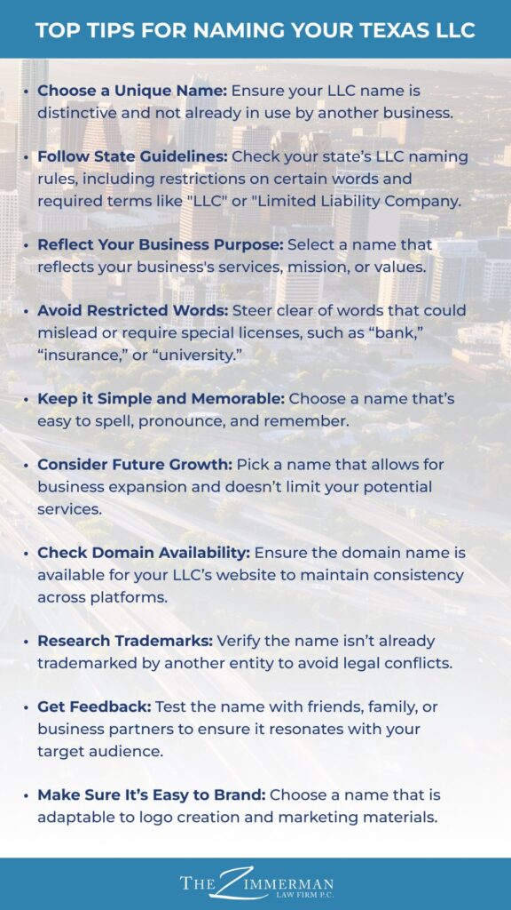 naming texas llc
